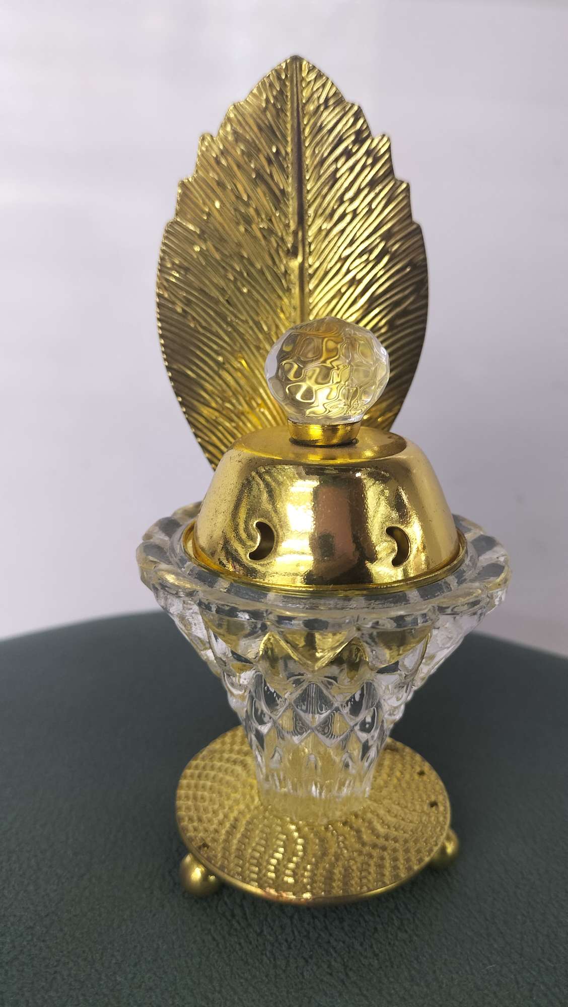 穆斯林星月系列水晶玻璃金属香炉香薰炉工艺品 家居装饰品详情图3