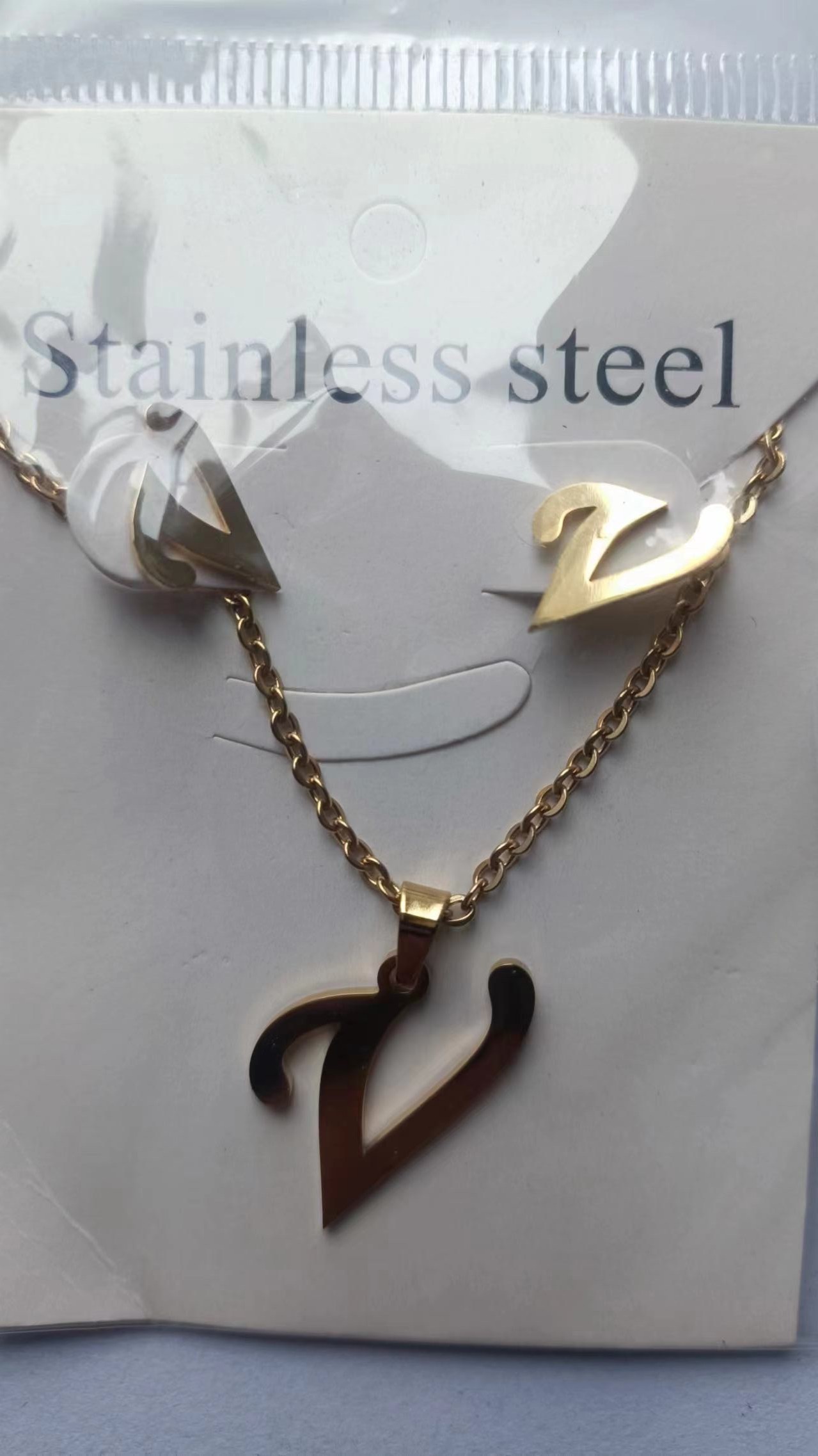 华贝儿不锈钢饰品跨境欧美流行饰品珠宝首饰项链耳环MA051