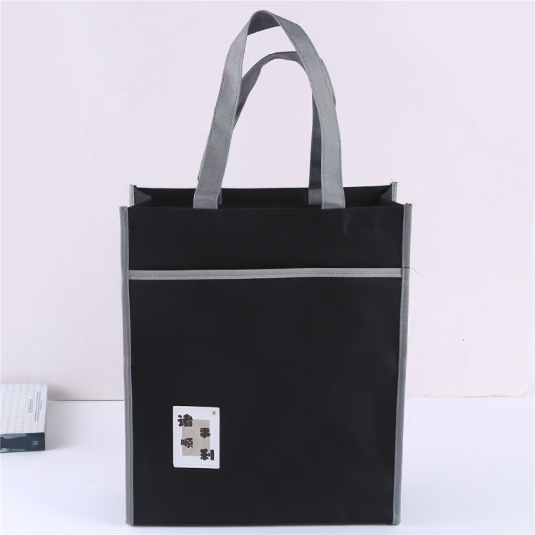 Oxford cloth double-layer handbag, student tutorial bag, primary and middle school hand-held book bag pic 3