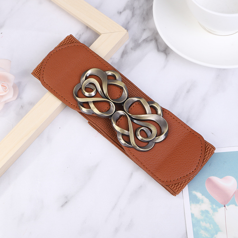 The elastic wide waist seal decorative belt for women is form-fitting and versatile. It pairs well with skirts, coats, and black corset outerwear Specification drawing