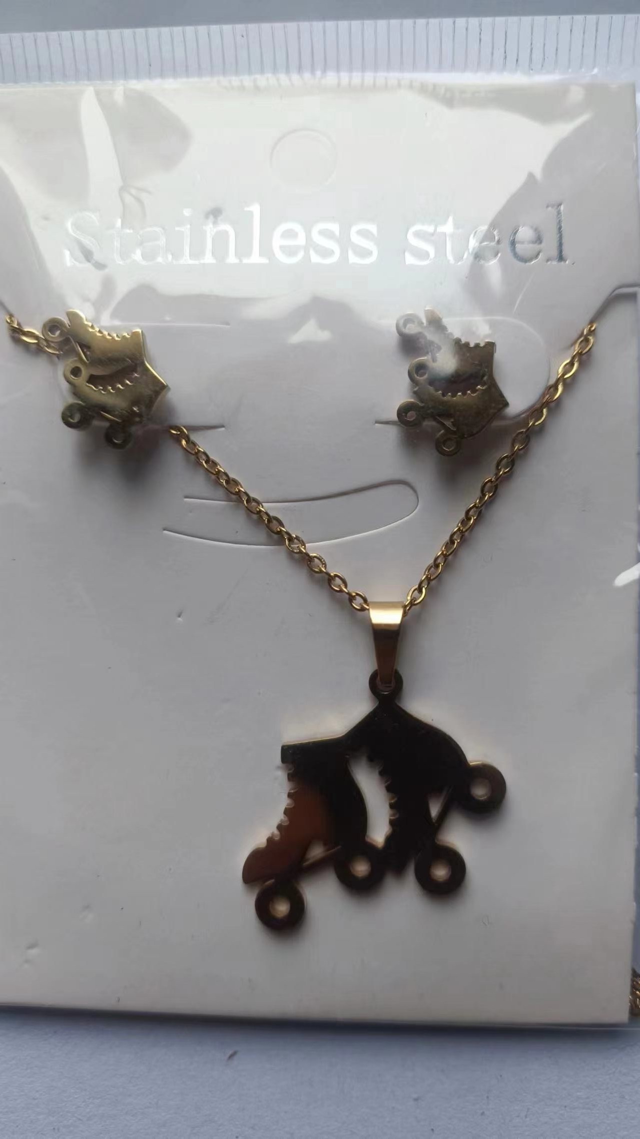 华贝儿不锈钢饰品跨境欧美流行饰品珠宝首饰项链耳环MA050