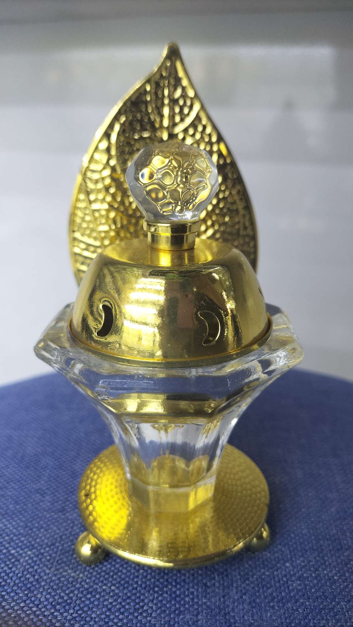 穆斯林星月系列水晶玻璃金属香炉工艺品 家居装饰品 