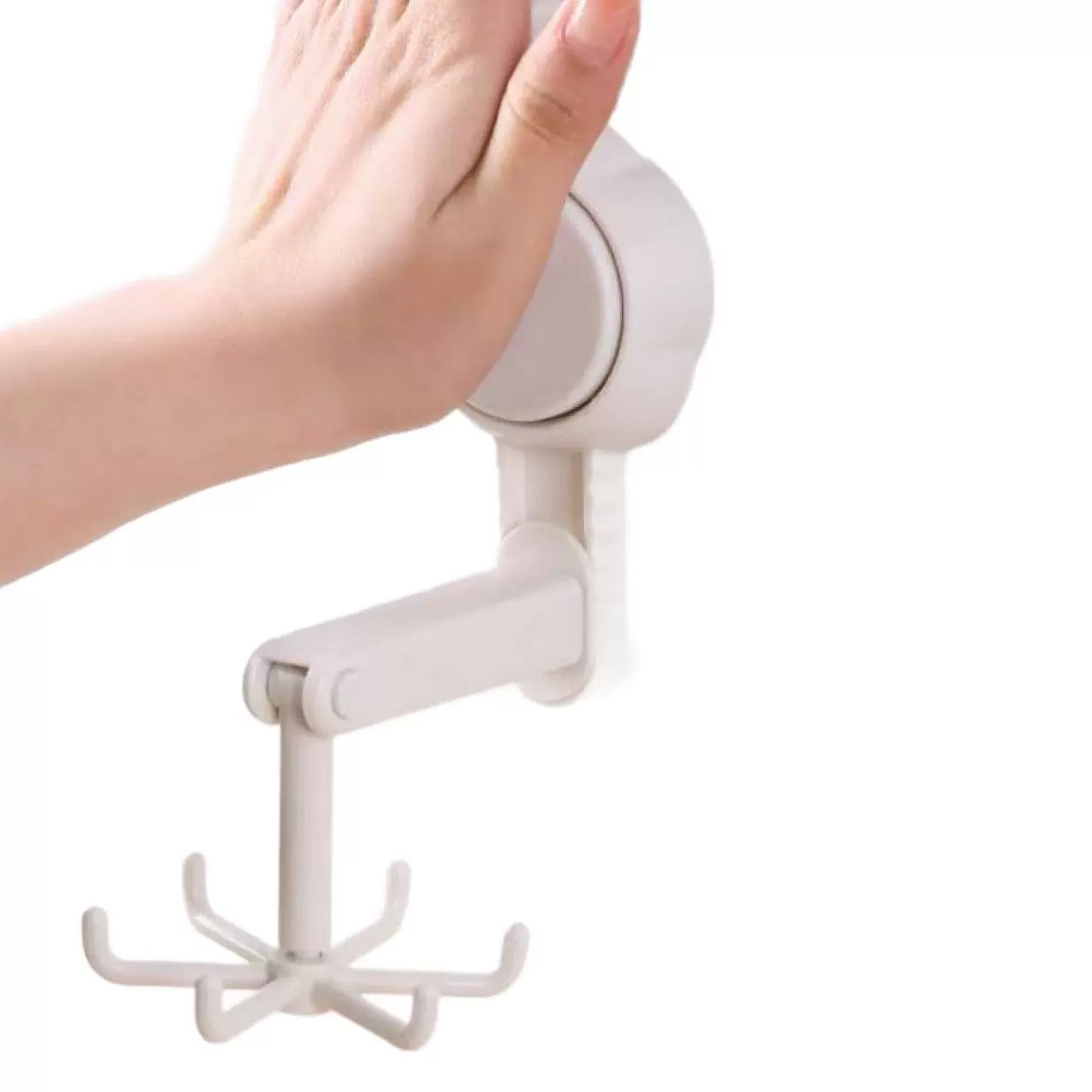 F34-X-27 Kitchen hook Perforation-free spoon hanging rod Suction cup spatula storage rack Hanging rack wall hanging storage hook Item Picture