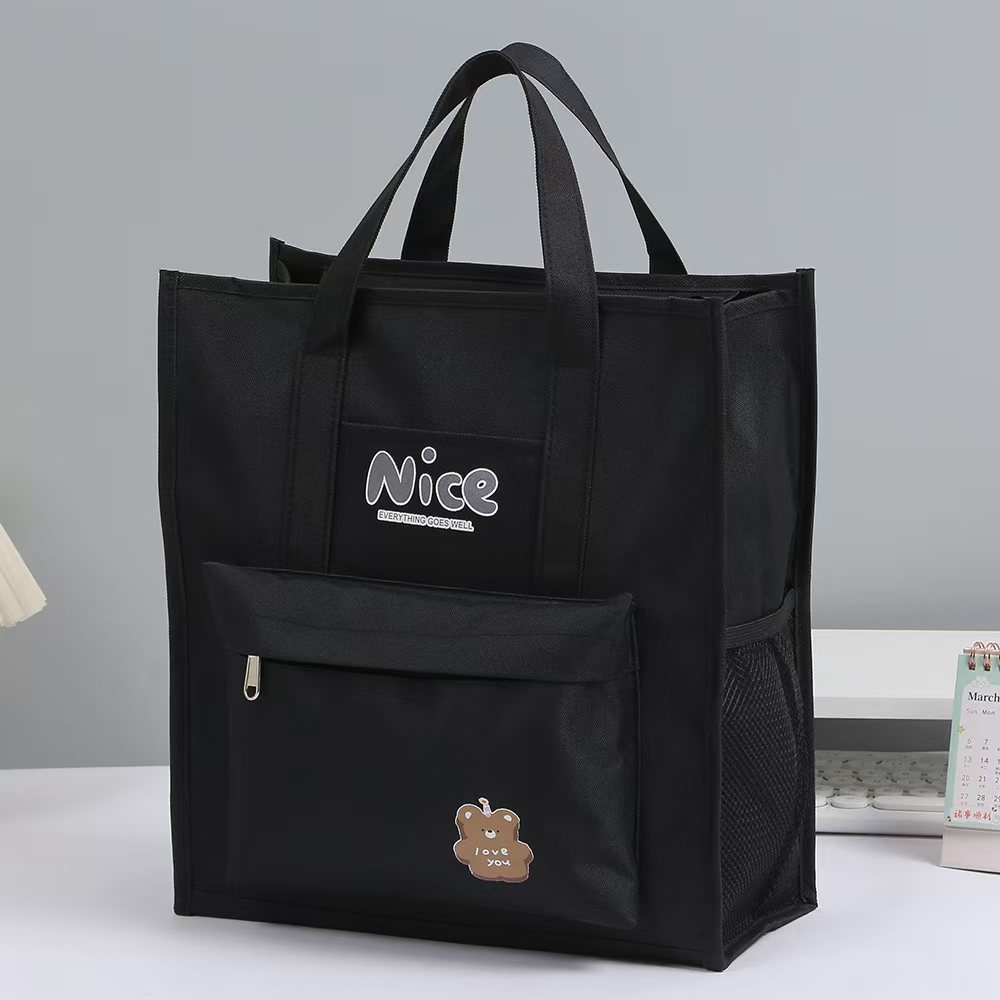 High-quality Oxford cloth tutorial bags for students, junior high school tutorial bags, hand-held book bags for boys and girls