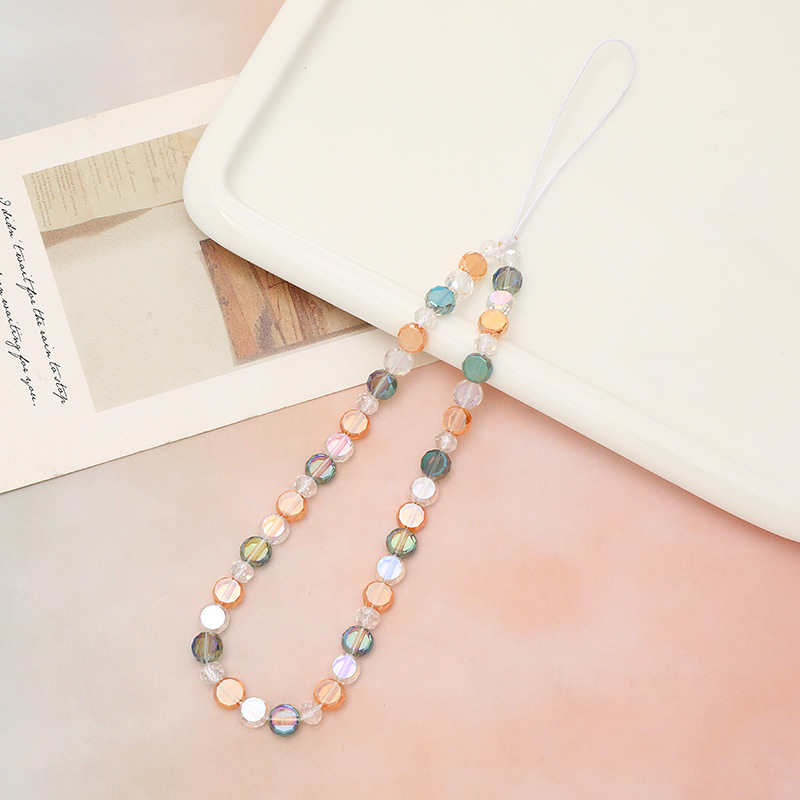 Hot-selling internet-famous beaded heart-shaped mobile phone chain, anti-loss and anti-drop phone case diy pearl pendant, short mobile phone detail image 18
