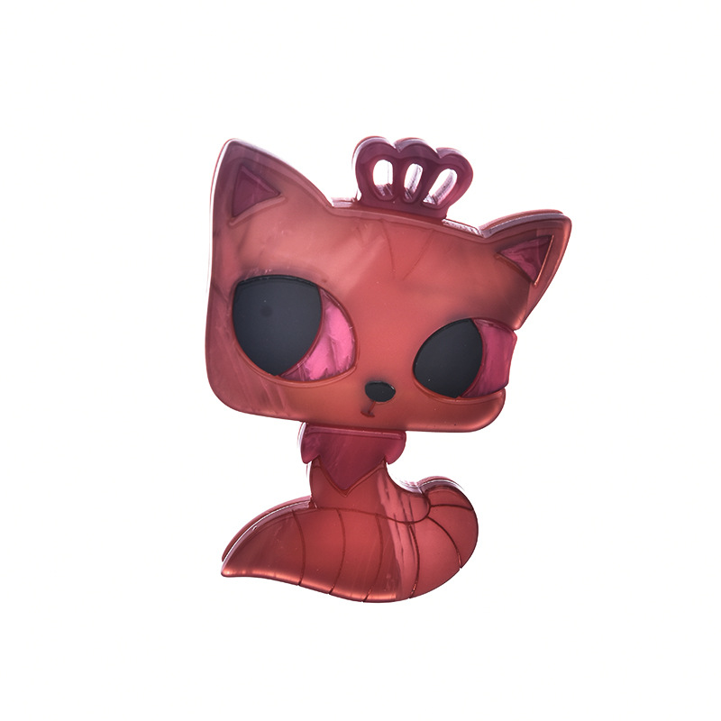 Wholesale of new and cute cute little cat brooches from Europe and America, acrylic animal brooches, ins brooch pins Item Picture