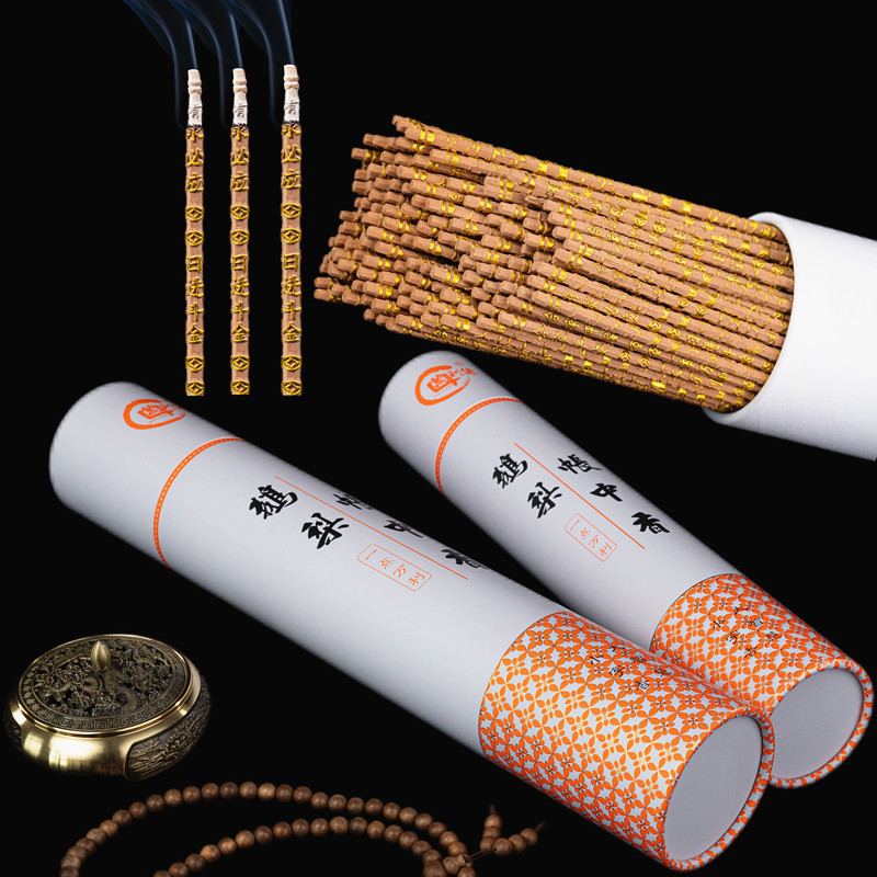 Authentic old mountain sandalwood, agarwood, embossed sandalwood, high-end barrel incense, indoor Buddha worship incense, household offering incense Item Picture