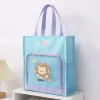 Primary and middle school students' tutorial bags, children's tutorial bags, hand-held bags, mesh visible sticker bags Specification image