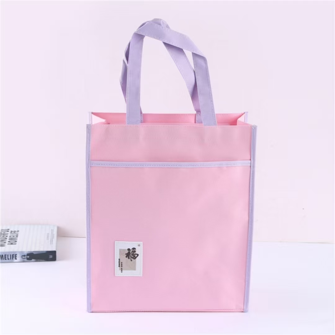 Oxford cloth double-layer handbag, student tutorial bag, primary and middle school hand-held book bag pic 5