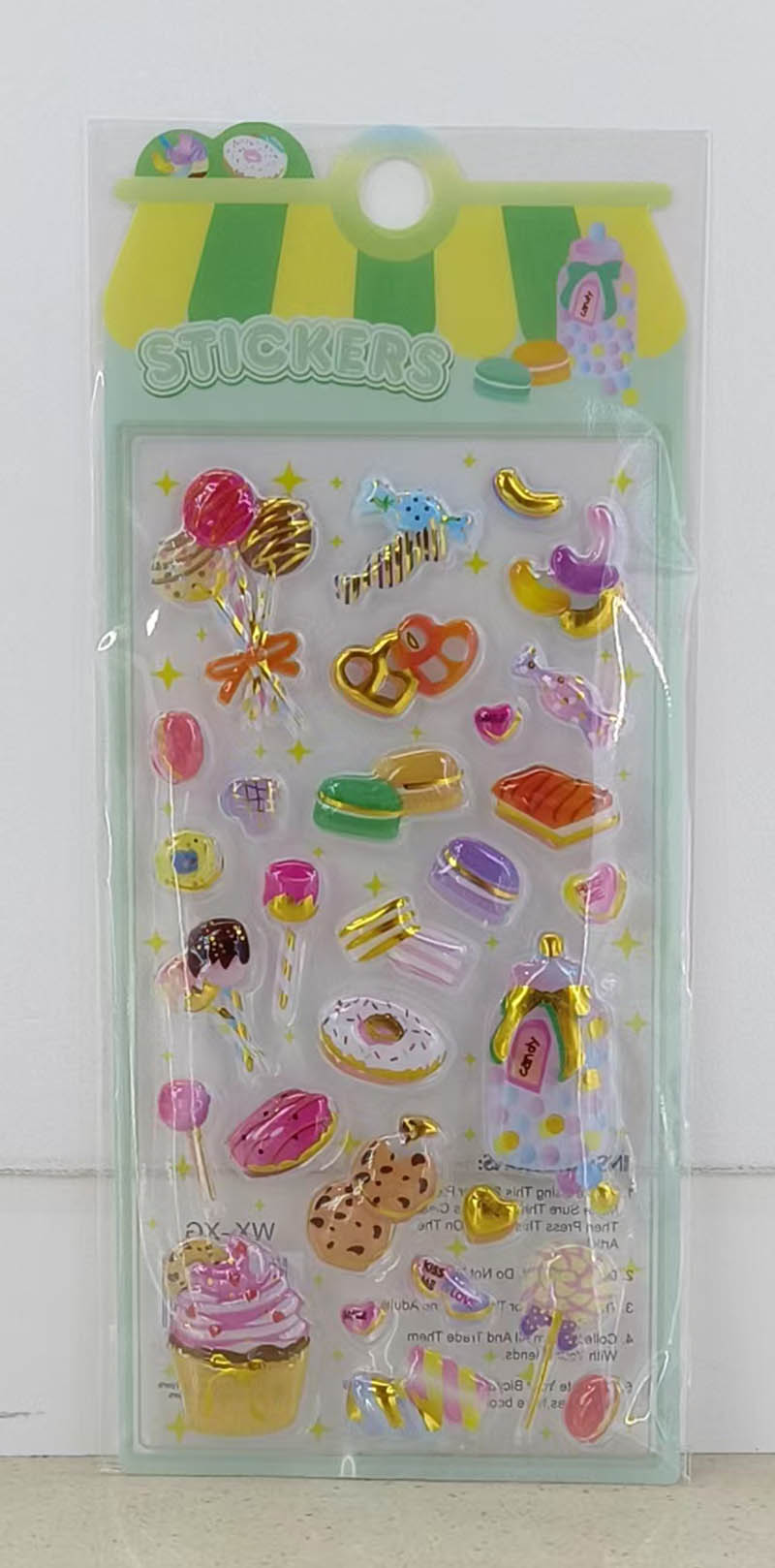 WX-XG gilding embossed sticker details Picture