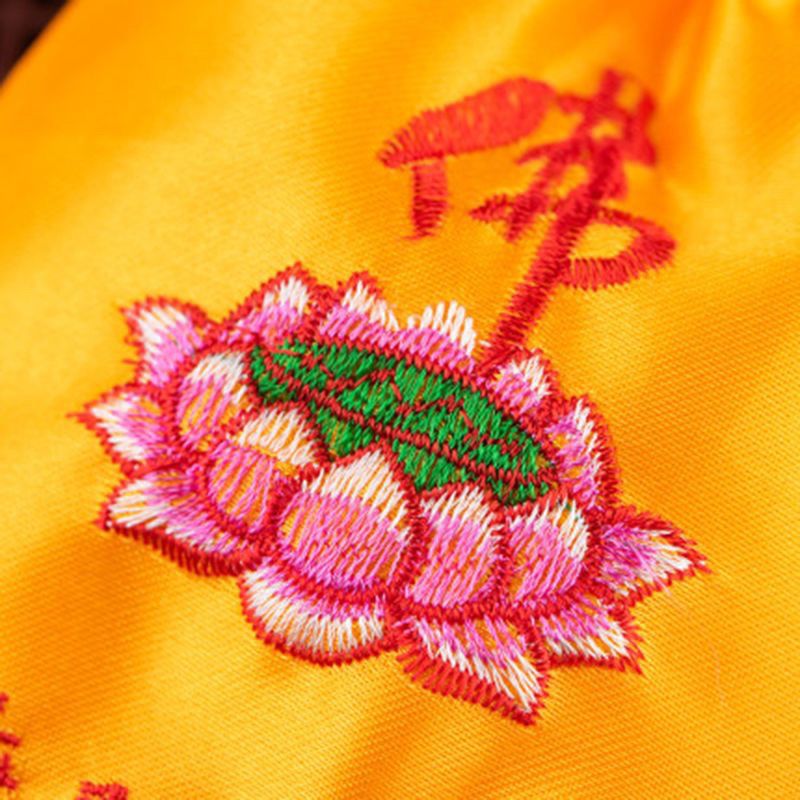 莲花阿弥陀佛福袋平安首饰佛袋布袋刺绣佛珠袋子锦囊荷包丝绸随身详情图6