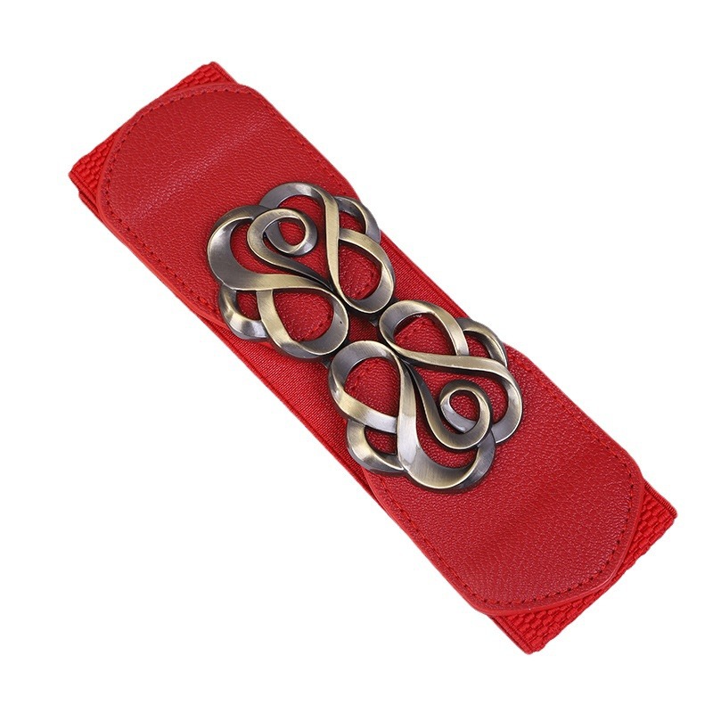 The elastic wide waist seal decorative belt for women is form-fitting and versatile. It pairs well with skirts, coats, and black corset outerwear Item Picture