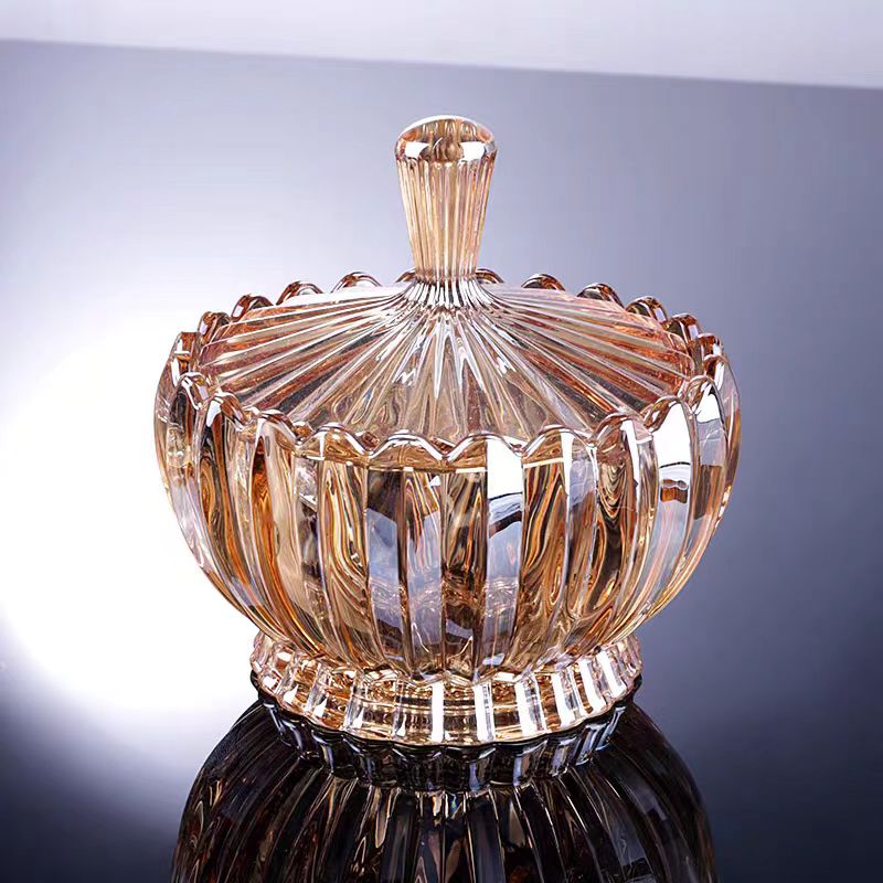 High-end luxurious crystal glass fruit plate, light luxury beauty salon, hotel front desk fruit plate, KKy-specific snack plate, Yangxuan 206 details Picture