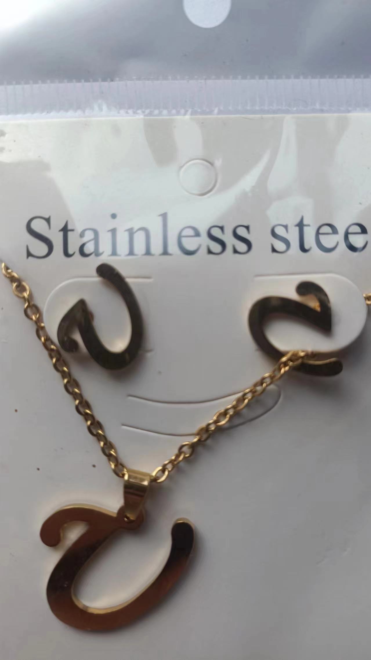 华贝儿不锈钢饰品跨境欧美流行饰品珠宝首饰项链耳环MA047