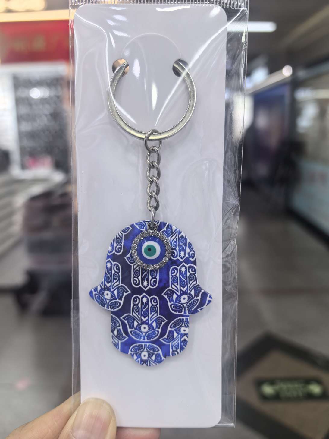 亚克力钥匙扣工艺品 流沙瓶设计入油摆件 钥匙配饰礼品 独特创意装饰挂件，恶魔之眼，包包挂件亚克力钥匙扣