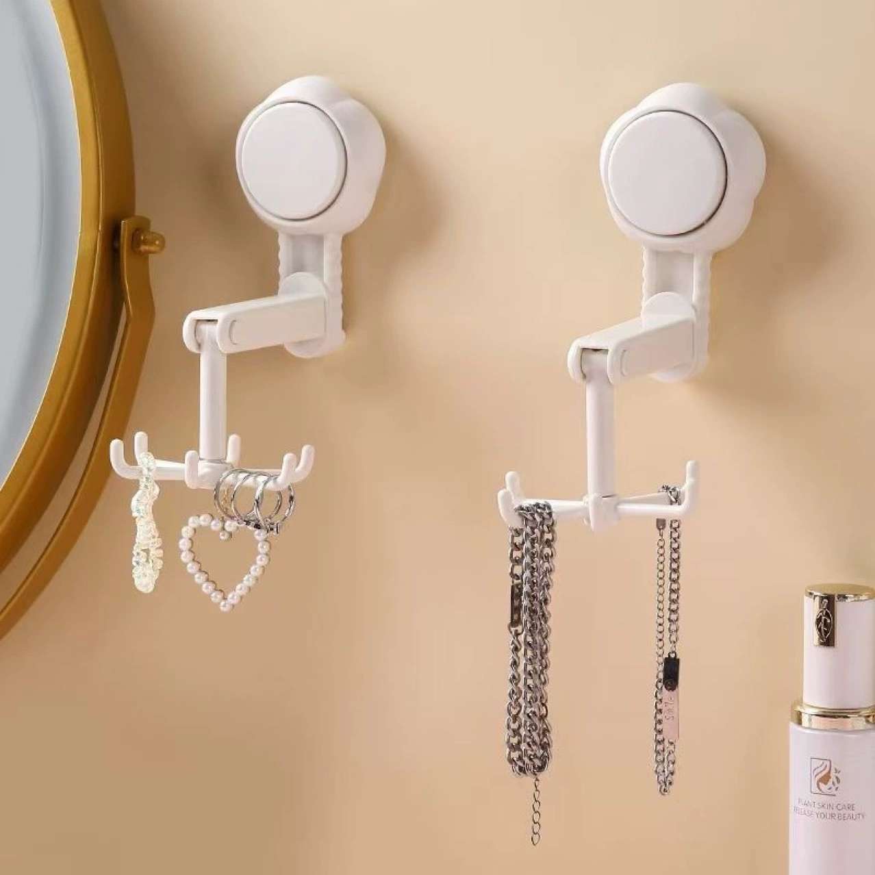 F34-X-27 Kitchen hook Perforation-free spoon hanging rod Suction cup spatula storage rack Hanging rack wall hanging storage hook undefined