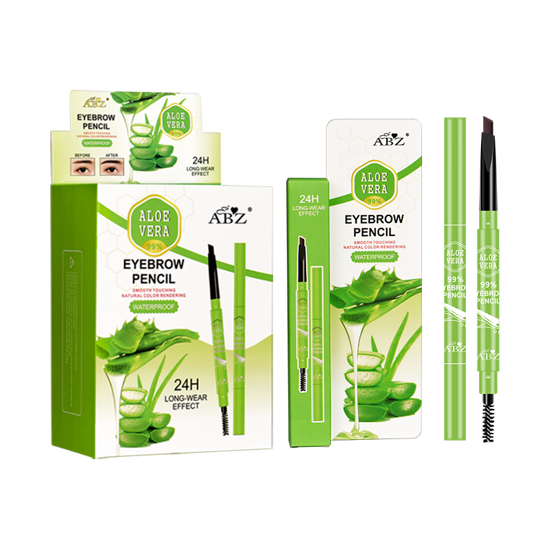 眉笔/眼影/4又水眉笔防水/拉线眉笔/眉笔斜角白底实物图