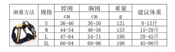 新款狗绳牵引绳宠物用品胸背带防爆冲背心式狗狗牵引绳详情图10