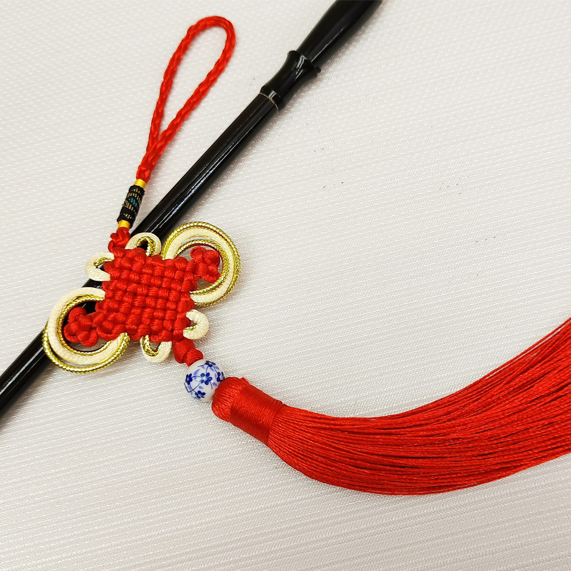 中国结/中国结挂件/婚庆/铜葫芦门对门/穿珠绳白底实物图