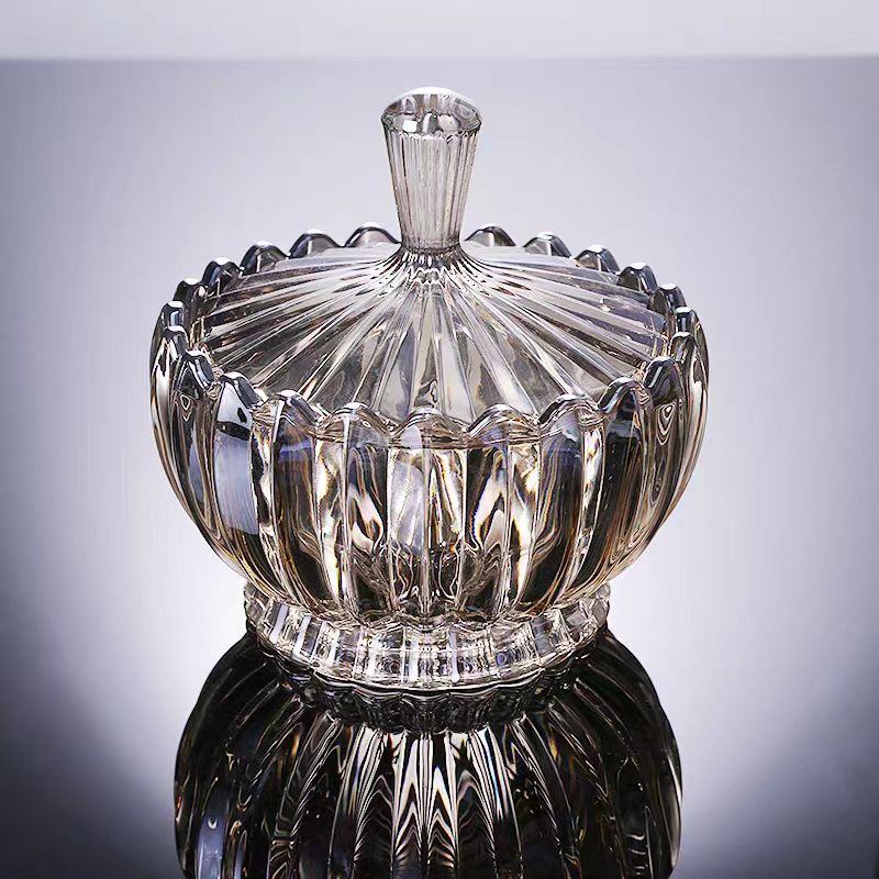 High-end luxurious crystal glass fruit plate, light luxury beauty salon, hotel front desk fruit plate, KKy-specific snack plate, Yangxuan 206 Specification image