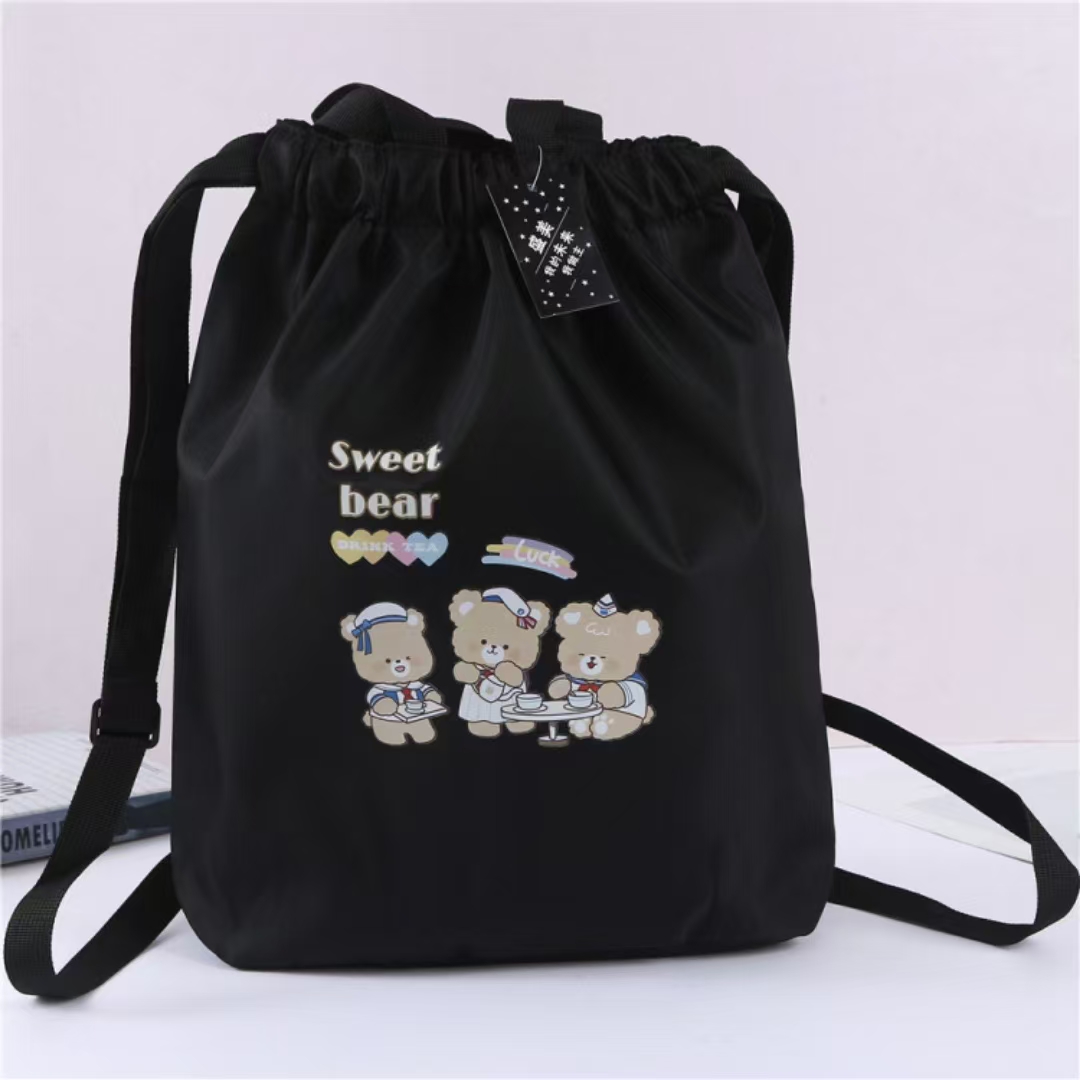 Constricted double-shoulder backpack for spring outing, large-capacity backpack for college students, male and female details Picture