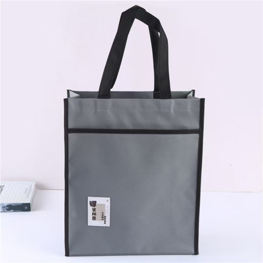 Oxford cloth double-layer handbag, student tutorial bag, primary and middle school hand-held book bag Specification image