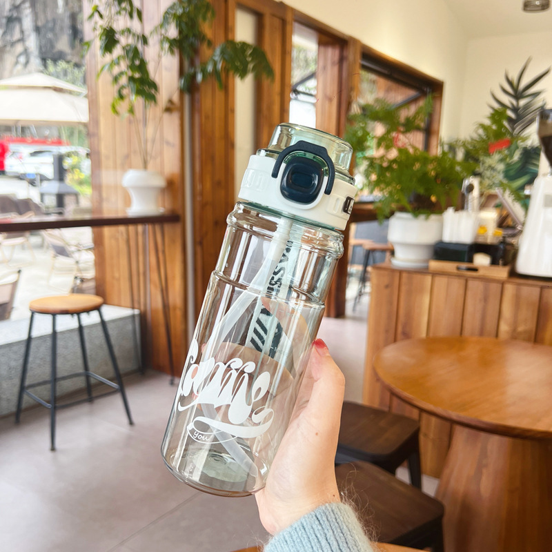 X152-XBD-6087 Summer new water cup Large capacity plastic cup students outdoor sports cup High appearance level high temperature straw portable details Picture