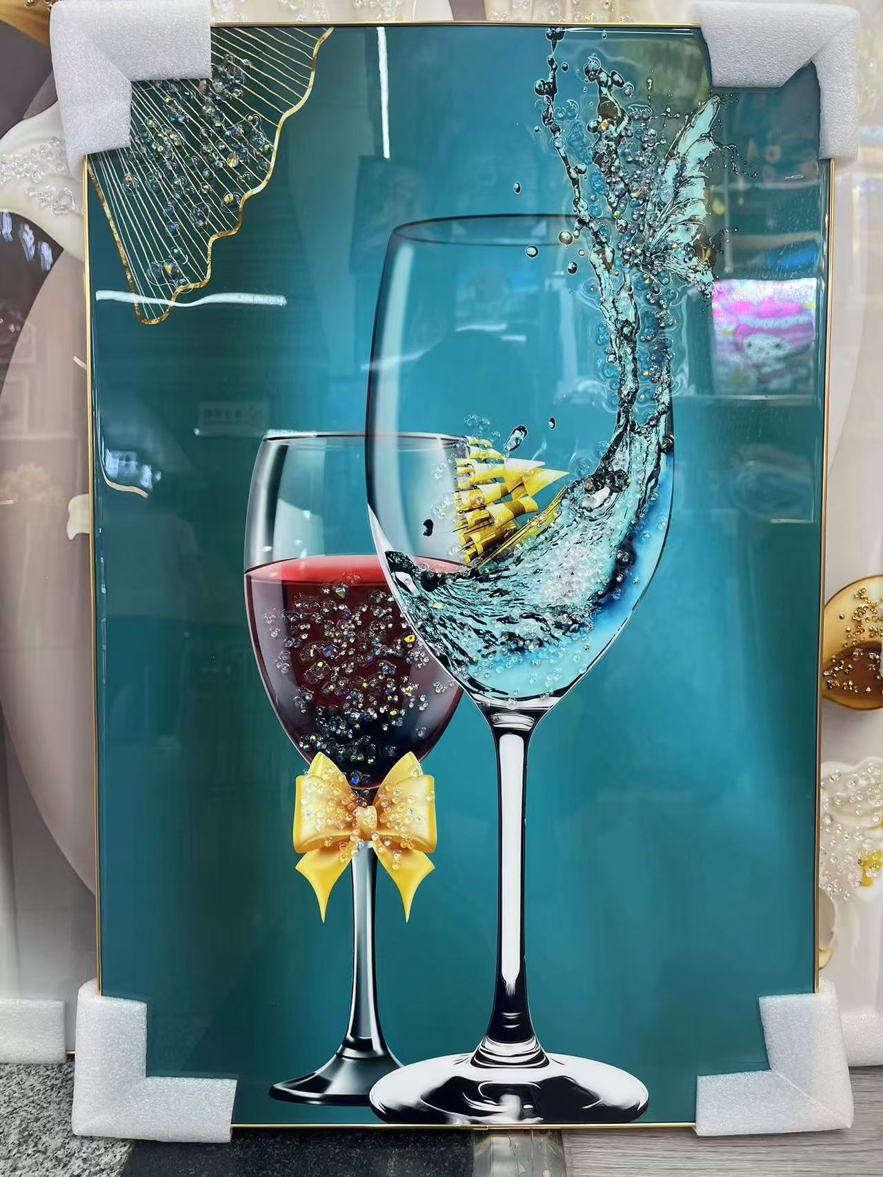 晶瓷画钻石画沙发背景画立体画