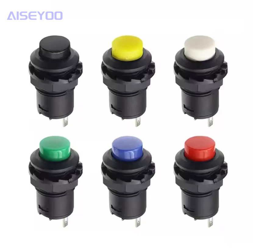 DS-427/428 threaded push-button switch, 12mm unlocked self-resetting, locked self-locking position moving push-button switch, circular button Item Picture