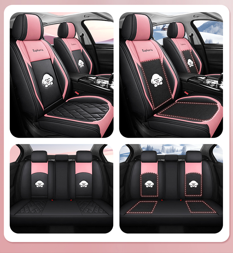Car seat cushion, all-season universal seat cover, cartoon seat cover, fully enclosed seat cushion, special leather for small cars, all-season new style pic 6