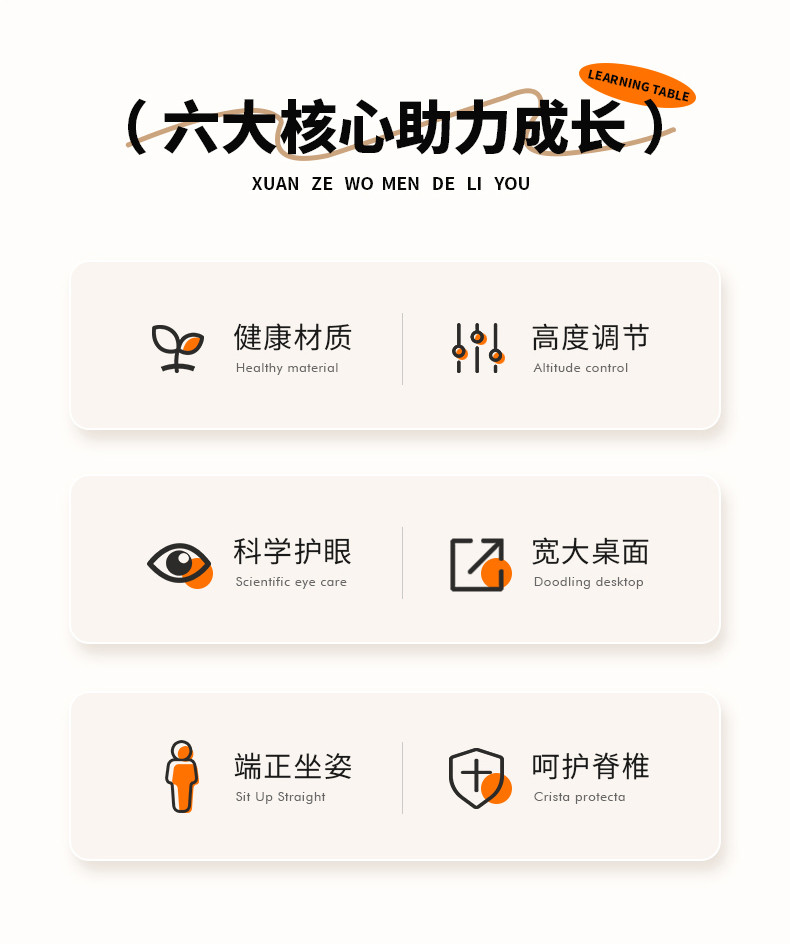 儿童学习桌椅套装 课桌椅儿童专用 小学生学习桌 安全环保儿童书桌 幼儿园儿童桌子 助力孩子快乐学习详情3