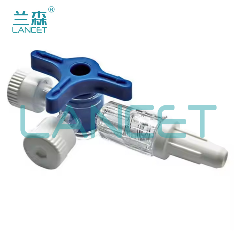 Medical sterilization three-way valve, three-way cock with extension tube, 3-way stopcock disposable mixer