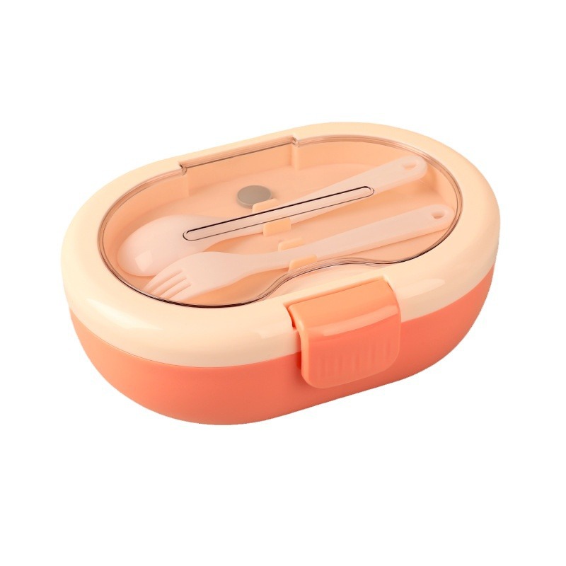 S153-A69 Small fresh division plastic with sauce box Portable fruit and vegetable lunch box Salad box with fork microwave Item Picture