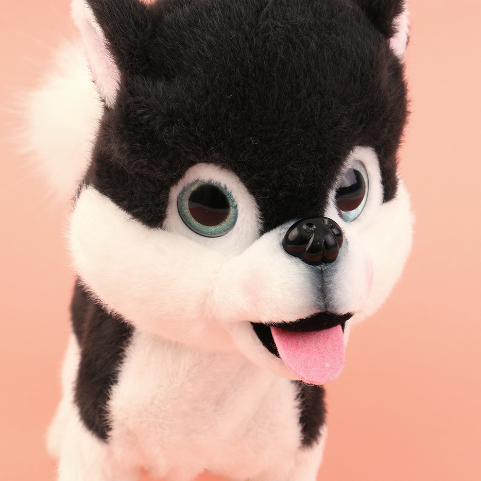 Electric toy simulation puppy sticking out its tongue, creative toy that can bark, walk and shake its head, plush simulation dog, wholesale in stock, factory direct sales Application Scenario