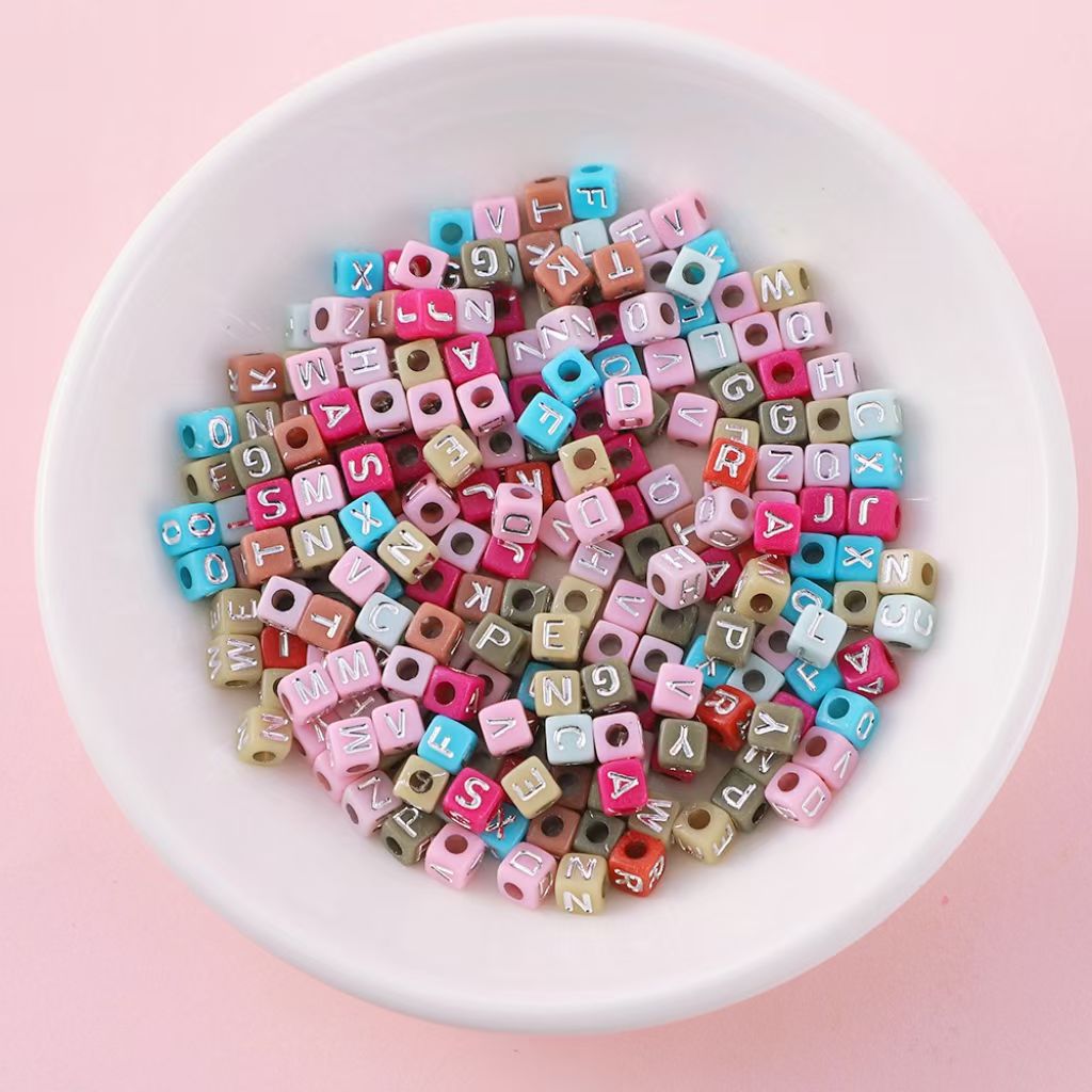 5毫米字母珠单字母混字母饰品半成品配件 精美散珠串珠珠子 手链项链耳环材料包产品图