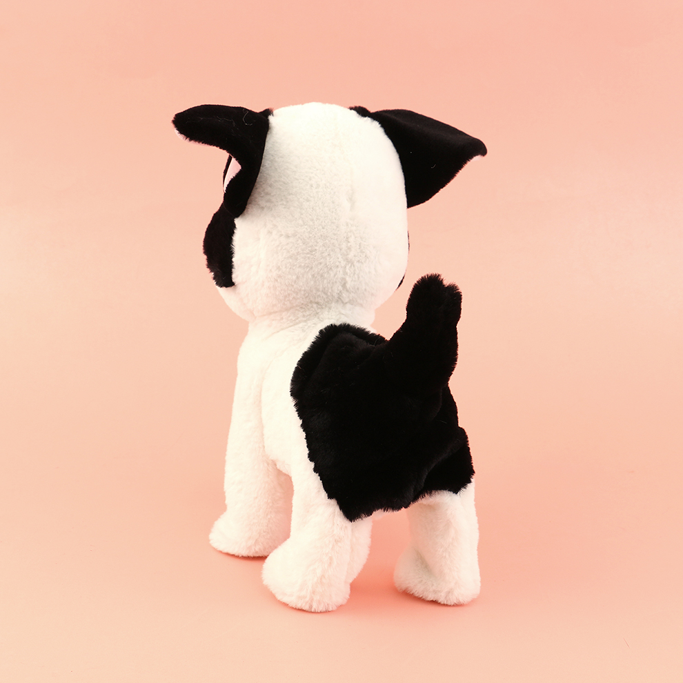 Cross-border simulation plush electric dog can walk, bark, nod, shake its head and wag its tail. Children's toy street stall wholesale manufacturer Specification image