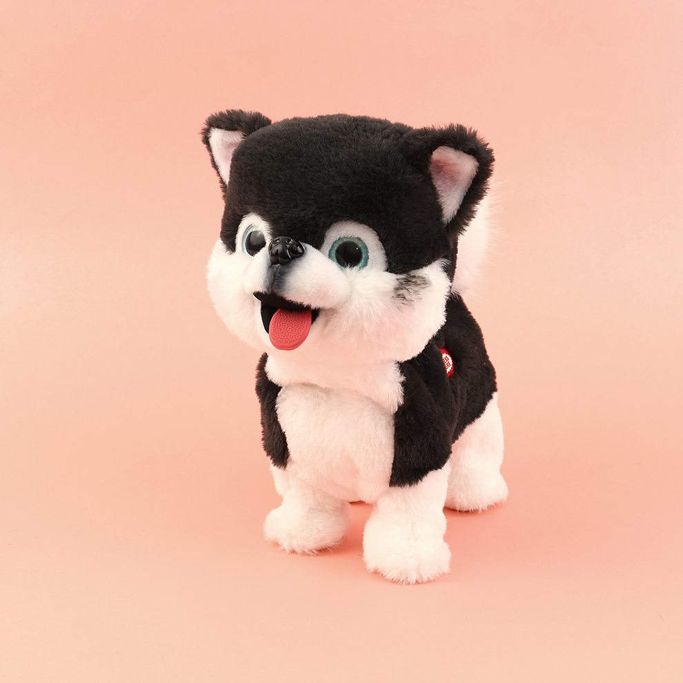 The electric plush puppy for children learning to speak can make sounds and sing when walking. Direct wholesale from the toy manufacturer