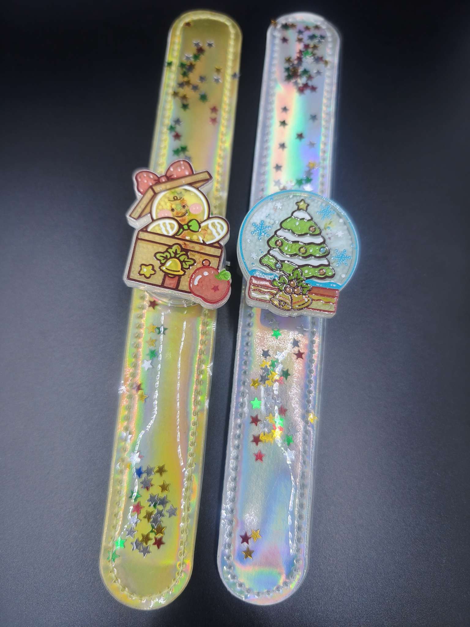 圣诞啪啪圈圣诞节散光拍拍圈亚克力手环手环女生啪啪圈详情图2