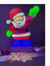 圣诞摆件双面隧道灯有糖果 拐杖 圣诞袜 圣诞帽 圣诞树 圣诞老人，背包老人， 雪花，音乐老人，挥手圣诞老人，雪花圣诞树鹿详情图3