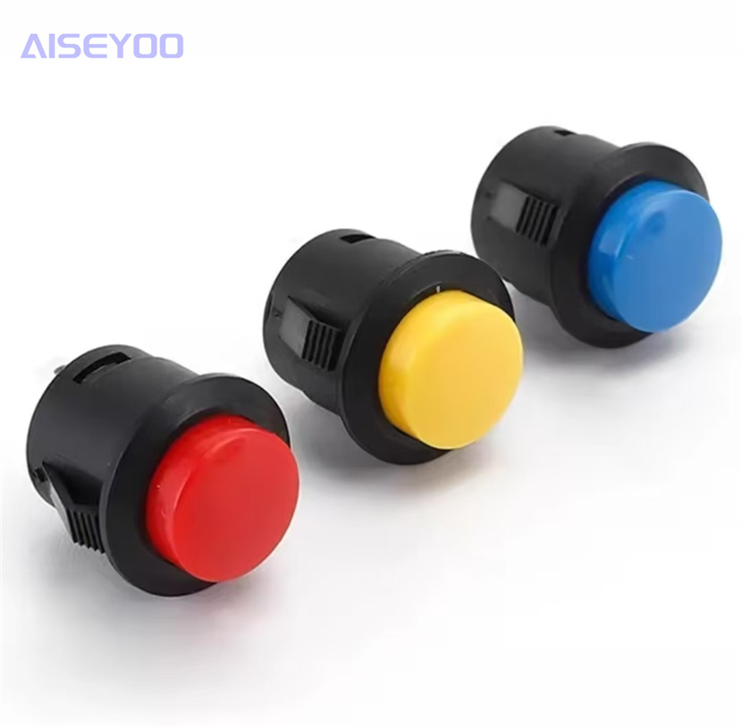 Push-button switch R13-507 self-resetting lock-free switch 16MM circular two-pin card-type push-button switch multi-color snap-on push-button switch power key point switch Specification image