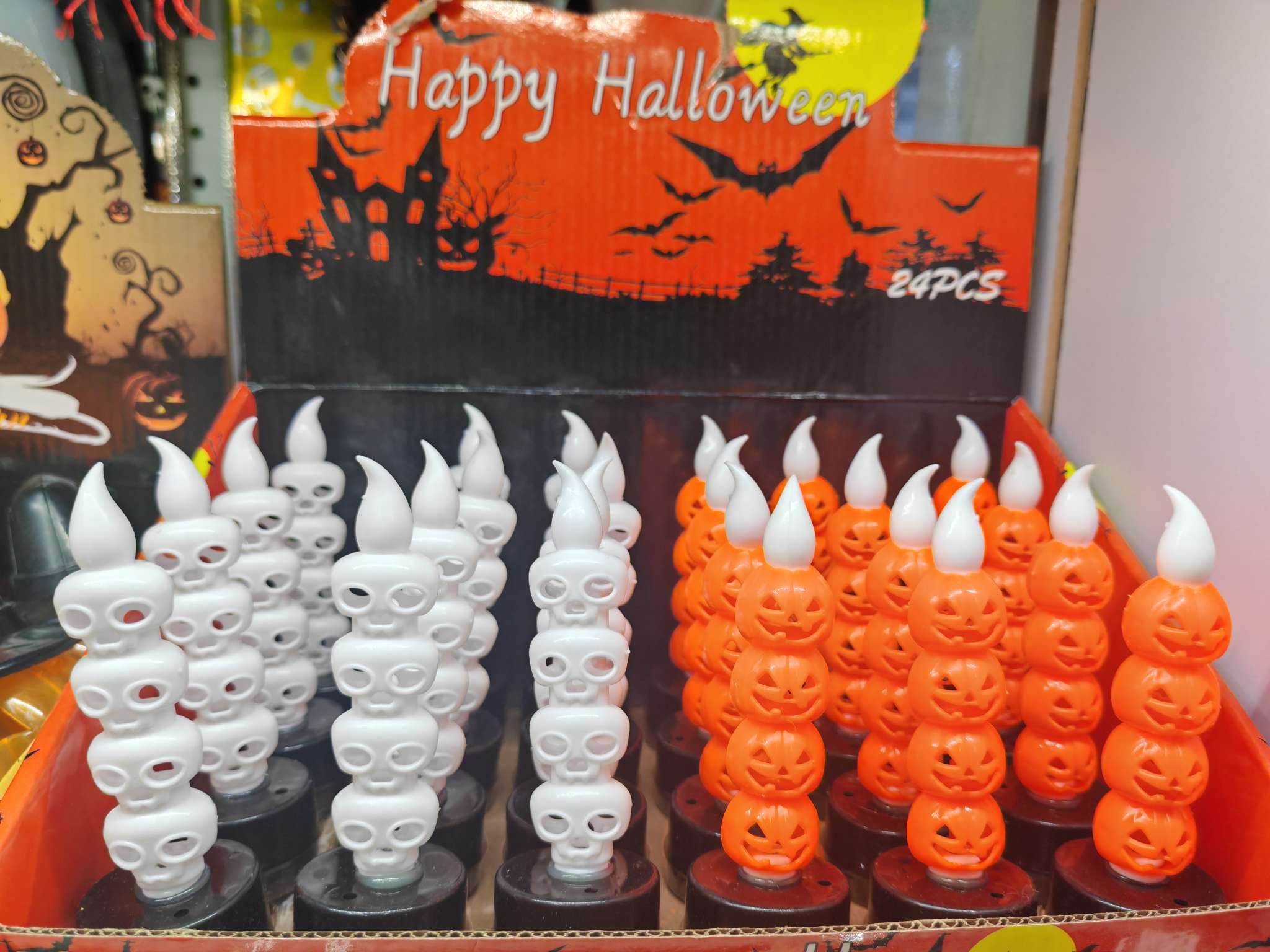 万圣节发光蜡烛LED闪光灯 派对装饰鼻子幽灵小夜灯闪光高脚杯节日装饰鼻子蜡烛幽灵南瓜蜡烛恐怖可爱派对节日氛围儿童玩具详情图9