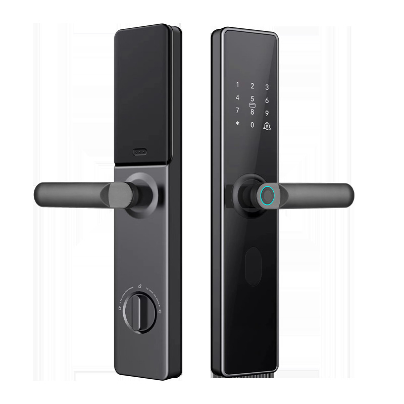 Tuya WiFi remote smart lock, fingerprint lock, anti-theft door, wooden door, Open with one grip, card swiping household indoor lock
