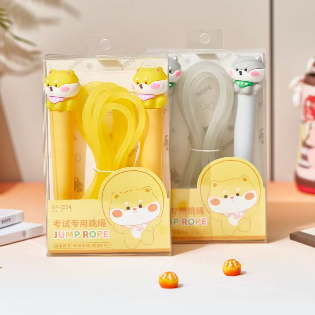 Fandouka stationery, creative and cute cartoon head Shiba Inu jump rope, sports and fitness products, jump rope, children's outdoor