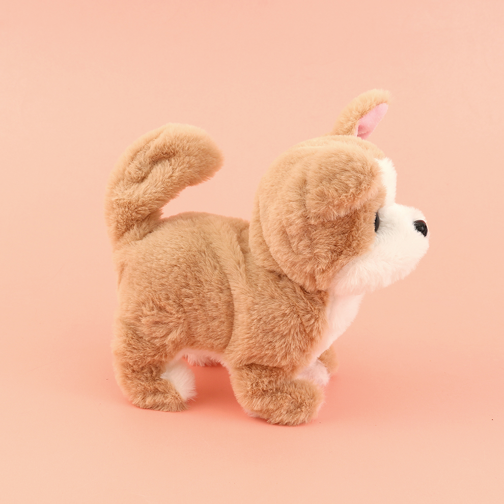 Children's electric mouth-racing dog toys that can talk and bark, simulated puppy electronic pet plush toys, direct sales from the manufacturer for children and boys details Picture