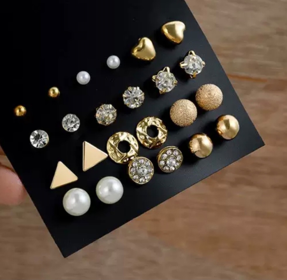 钛钢耳钉 不锈钢耳饰 高级感饰品 女士耳饰 高质量耳钉 简约时尚耳饰款式多样耳钉详情图1