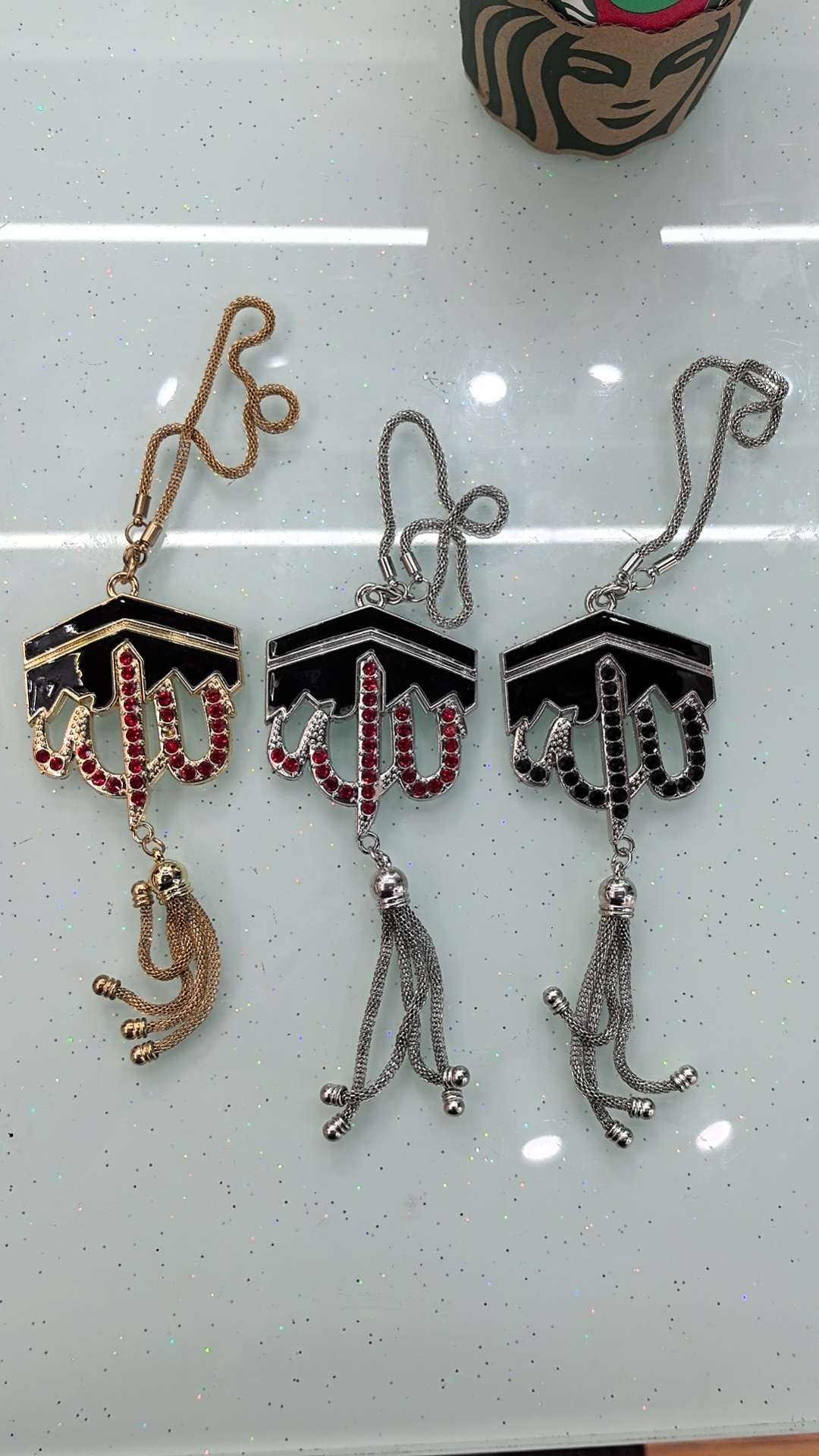 穆斯林，伊斯兰汽车挂件，合金车挂，字母挂件，阿拉穆挂件，古兰经挂件车载车挂件汽车用品车挂车载车挂件车载饰品产品图