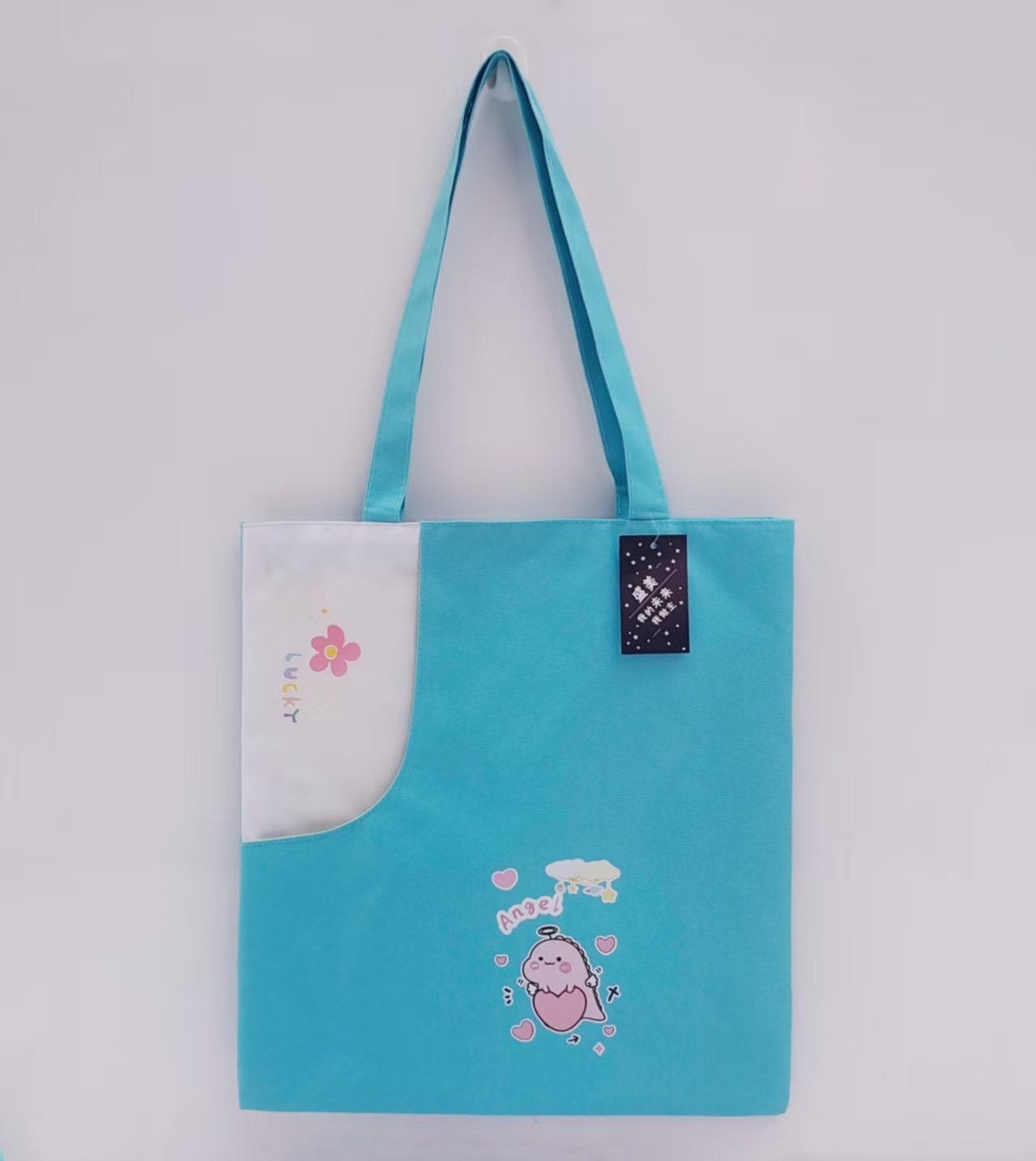 Women's Oxford cloth skew insert bag single shoulder student remedial bag junior high school student remedial bag Specification drawing