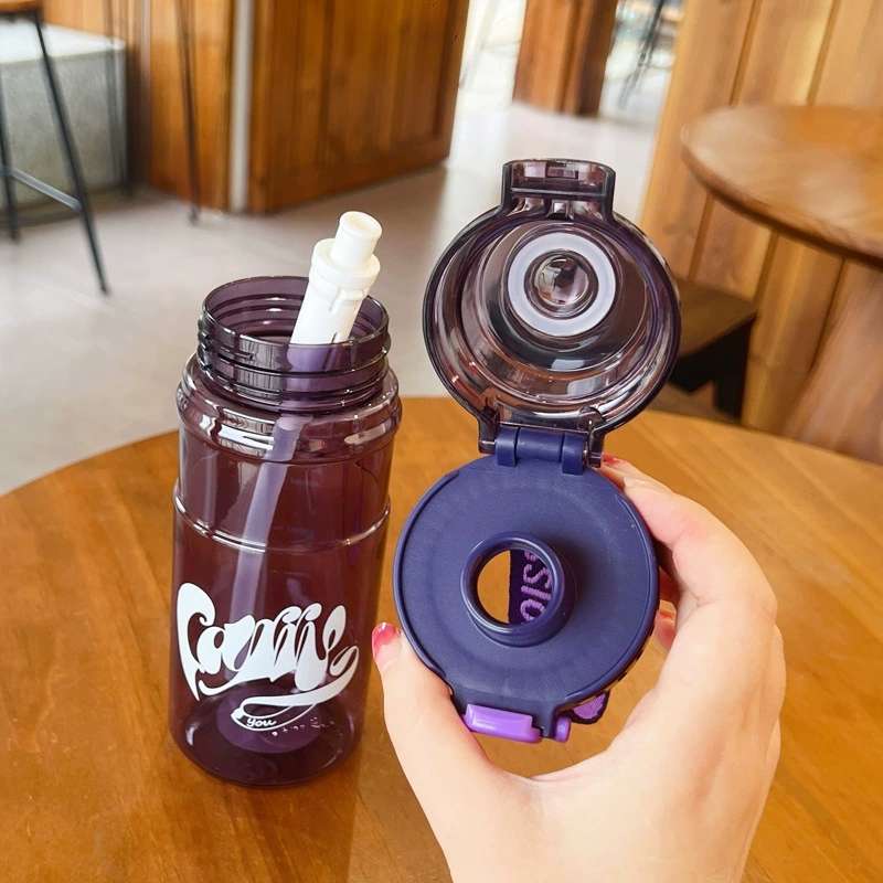 X152-XBD-6087 Summer new water cup Large capacity plastic cup students outdoor sports cup High appearance level high temperature straw portable undefined