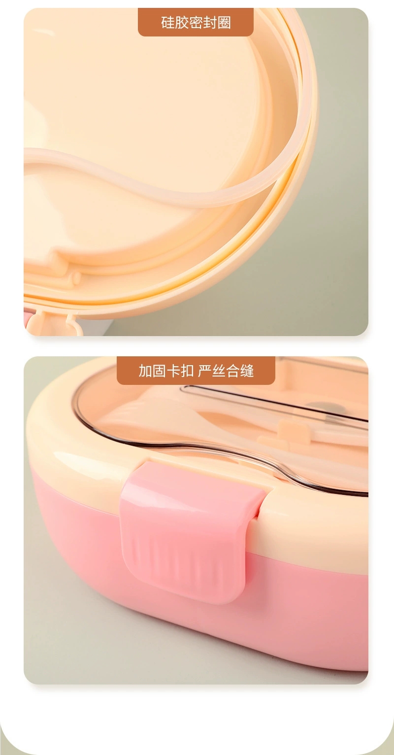 S153-A69 Small fresh division plastic with sauce box Portable fruit and vegetable lunch box Salad box with fork microwave undefined