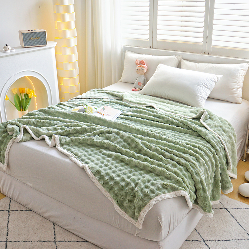 Junbao Home Textiles rabbit fur bubble blankets are available for wholesale export with large quantities in stock and customization available pic 8